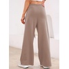 image:imageAleumdr Wide Leg Sweatpants for Women Trendy Fashion High Waisted Drawstring Loose Long Pants with PocketsBrown