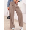 image:imageAleumdr Wide Leg Sweatpants for Women Trendy Fashion High Waisted Drawstring Loose Long Pants with PocketsBrown
