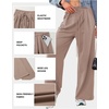 image:imageAleumdr Wide Leg Sweatpants for Women Trendy Fashion High Waisted Drawstring Loose Long Pants with PocketsBrown