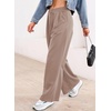 image:imageAleumdr Wide Leg Sweatpants for Women Trendy Fashion High Waisted Drawstring Loose Long Pants with PocketsBrown