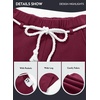 image:imageAleumdr Womens Barrel Sweatpants Fleece Wide Leg Baggy Pants with PocketsA5 Burgundy