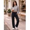 image:imageAleumdr Womens Wide Leg Sweatpants High Waisted Lounge Pants with PocketsA1 Black