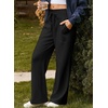 image:imageAleumdr Womens Wide Leg Sweatpants High Waisted Lounge Pants with PocketsA1 Black