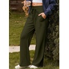 image:imageAleumdr Womens Wide Leg Sweatpants High Waisted Lounge Pants with PocketsA11 Moss Green