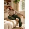 image:imageAleumdr Womens Wide Leg Sweatpants High Waisted Lounge Pants with PocketsA11 Moss Green