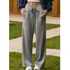 image:imageAleumdr Womens Wide Leg Sweatpants High Waisted Lounge Pants with PocketsA2 Light Grey