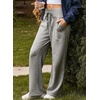 image:imageAleumdr Womens Wide Leg Sweatpants High Waisted Lounge Pants with PocketsA2 Light Grey