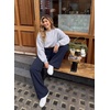 image:imageAleumdr Womens Wide Leg Sweatpants High Waisted Lounge Pants with PocketsA3 Navy Blue