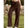 image:imageAleumdr Womens Wide Leg Sweatpants High Waisted Lounge Pants with PocketsA4 Brown
