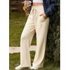 image:imageAleumdr Womens Wide Leg Sweatpants High Waisted Lounge Pants with PocketsA6 Beige