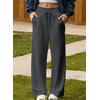 image:imageAleumdr Womens Wide Leg Sweatpants High Waisted Lounge Pants with PocketsA7 Dark Grey