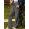 image:imageAleumdr Womens Wide Leg Sweatpants High Waisted Lounge Pants with PocketsA7 Dark Grey