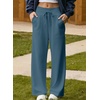 image:imageAleumdr Womens Wide Leg Sweatpants High Waisted Lounge Pants with PocketsA9 Real Teal