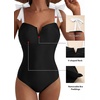 image:imageAleumdr Womens One Piece Swimsuit Tummy Control V Neck SwimwearAaa Black