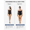 image:imageAleumdr Womens One Piece Swimsuit Tummy Control V Neck SwimwearAaa Black
