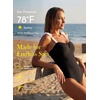 image:imageAleumdr Womens One Piece Swimsuit Tummy Control V Neck SwimwearAaa Black