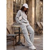 image:imageAleumdr Womens Cotton Cargo Sweatpants High Waisted Wide Leg Joggers PantsGray Ash