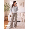 image:imageAleumdr Womens Cotton Cargo Sweatpants High Waisted Wide Leg Joggers PantsSimply Taupe Brown