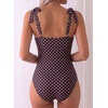 image:imageAleumdr Womens One Piece Swimsuit Print Tie Shoulder Tummy Control SwimwearBrown Pink