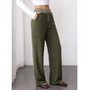 image:imageAleumdr 2026 Fall Womens Color Block Ribbed Lounge Pants with PocketsGreen