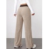image:imageAleumdr 2026 Fall Womens Color Block Ribbed Lounge Pants with PocketsJet Stream White