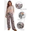 image:imageAleumdr Womens Wide Leg Casual Pants Elastic Waist Flowy Palazzo PantsA3 Grey Maple Leaf