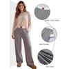image:imageAleumdr Womens Wide Leg Casual Pants Elastic Waist Flowy Palazzo PantsA4 Black Plaid