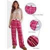image:imageAleumdr Womens Wide Leg Casual Pants Elastic Waist Flowy Palazzo PantsA6 Rose Red