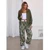 image:imageAleumdr Womens Wide Leg Casual Pants Elastic Waist Flowy Palazzo PantsA7 Dark Maple Leaf