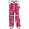 image:imageAleumdr Womens Wide Leg Casual Pants Elastic Waist Flowy Palazzo PantsA6 Rose Red