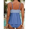 image:imageAleumdr Womens Two Piece Tankini Swimsuit Twist Front Textured Bathing SuitBeau Blue