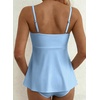 image:imageAleumdr Women Two Piece Tankini Set Ruffle Drawstring Tie 2026 Bathing SuitBlue Sky