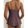 image:imageAleumdr Women Two Piece Tankini Set Ruffle Drawstring Tie 2026 Bathing SuitBrown