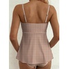 image:imageAleumdr Women Two Piece Tankini Set Ruffle Drawstring Tie 2026 Bathing SuitKhaki