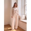 image:imageAleumdr Womens Wide Legs Sweatpants Fleece Baggy Pants with PocketsLight Beige