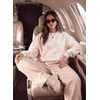 image:imageAleumdr Womens Wide Legs Sweatpants Fleece Baggy Pants with PocketsLight Beige