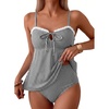 image:imageAleumdr Women Two Piece Tankini Set Ruffle Drawstring Tie 2026 Bathing SuitBlack