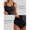image:imageAleumdr Womens Ruffle Textured Tankini Swimsuits Tummy Control SwimwearBlack