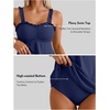 image:imageAleumdr Womens Ruffle Textured Tankini Swimsuits Tummy Control SwimwearBlue