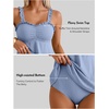 image:imageAleumdr Womens Ruffle Textured Tankini Swimsuits Tummy Control SwimwearBlue Myosotis