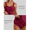 image:imageAleumdr Womens Ruffle Textured Tankini Swimsuits Tummy Control SwimwearRed