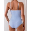 image:imageAleumdr Women One Piece Swimsuit Ruffle Printed Tummy Control Swimwear 2026Blue Stripe