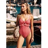 image:imageAleumdr Women One Piece Swimsuit Ruffle Printed Tummy Control Swimwear 2026Red