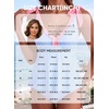 image:imageAleumdr Women Two Piece Tankini Set Printed Tie Knot V Neck Ruffle SwimwearHot Pink