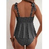image:imageAleumdr Women Two Piece Tankini Swimsuit Tie Shoulder Striped 2026 SwimwearBlack Dots