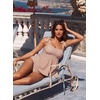image:imageAleumdr Women Two Piece Tankini Swimsuit Tie Shoulder Striped 2026 SwimwearKhaki