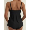 image:imageAleumdr Womens 2 Piece Tankini Set Embroidered Floral V Neck 2026 SwimwearBlack