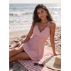 image:imageAleumdr Womens One Piece Swimsuit Ruffle Tummy Control Swimwear with PocketPink