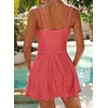 image:imageAleumdr Womens One Piece Swimsuit Ruffle Tummy Control Swimwear with PocketRed