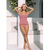 image:imageAleumdr Womens Tie Knot Two Piece Tankini Set Stripe Textured SwimsuitRose
